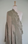 Silk Wool Shawl with Chantilly Lace