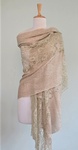 Silk Wool Stole with Lace