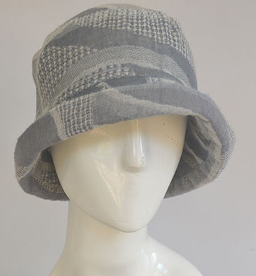 Narrow Brim Pure Merino Wool Hat Grey