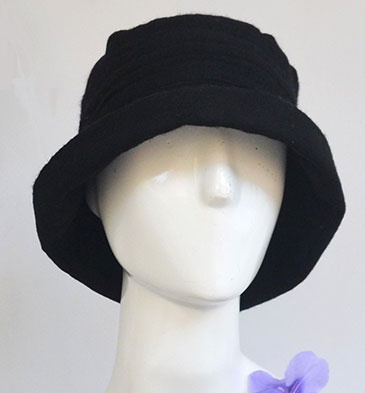 Narrow Brim Pure Merino Hat Black