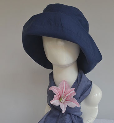 Linen Hat Indigo